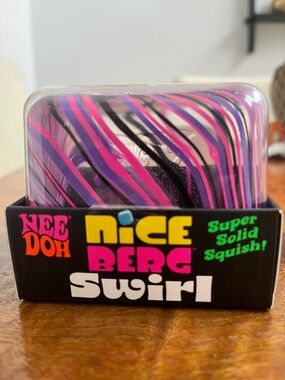 NeeDoh Nice Berg Swirl Solid Squish Toy - Pink, Purple, Black